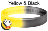 Yellow and Black rubber bracelet